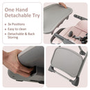 INFANS Baby High Chair, Convertible Quick Folding Portable Highchair for Babies and Toddlers with Adjustable Height