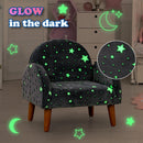 INFANS Kids Sofa with Glow in The Dark, Toddler Armchair Couch, Upholstered Comfy Foam Children Chair for Kindergarten Playroom