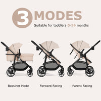 INFANS 2 in 1 Baby Stroller, High Landscape Infant Stroller, Foldable Pushchair