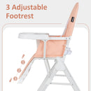 INFANS Baby High Chair, Quick Folding Portable Highchair for Babies and Toddlers with Adjustable Footrest Removable Dishwasher Tray PU Seat