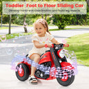 INFANS Ride on Push Car, Foot-to-Floor Sliding Car for Toddlers Kids Motorcycle with Bubble Maker, 3 Wheels Ride on Toys