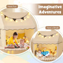 INFANS Kids Play Tent with Washable Mat Star Light Windows, Anti-Trip Large Playhouse Toys, Indoor Outdoor Princess Tents Castle