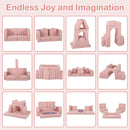 INFANS Modular Kids Play Couch, 8 PCS Toddler Creative Sectional Fort Building Sofa