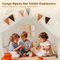 INFANS Kids Play Tent, Large Size Playhouse with Star Light Windows, Indoor Outdoor Princess Tents Castle for Toddlers