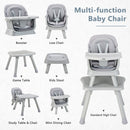 INFANS 8 in 1 Baby High Chair, Convertible Highchair for Babies and Toddlers, Infant Dining Booster Seat, Kids Stool Table Chair Set