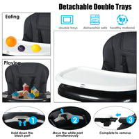 INFANS 4 in 1 High Chair�CBooster Seat, Convertible Highchair, Installation-Free,Simple Fold for Baby, Infant& Toddler