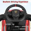 INFANS 3 in 1 Ride on Push Car, Licensed Lamborghini Baby Stroller Sliding Walking Car with Push Handle