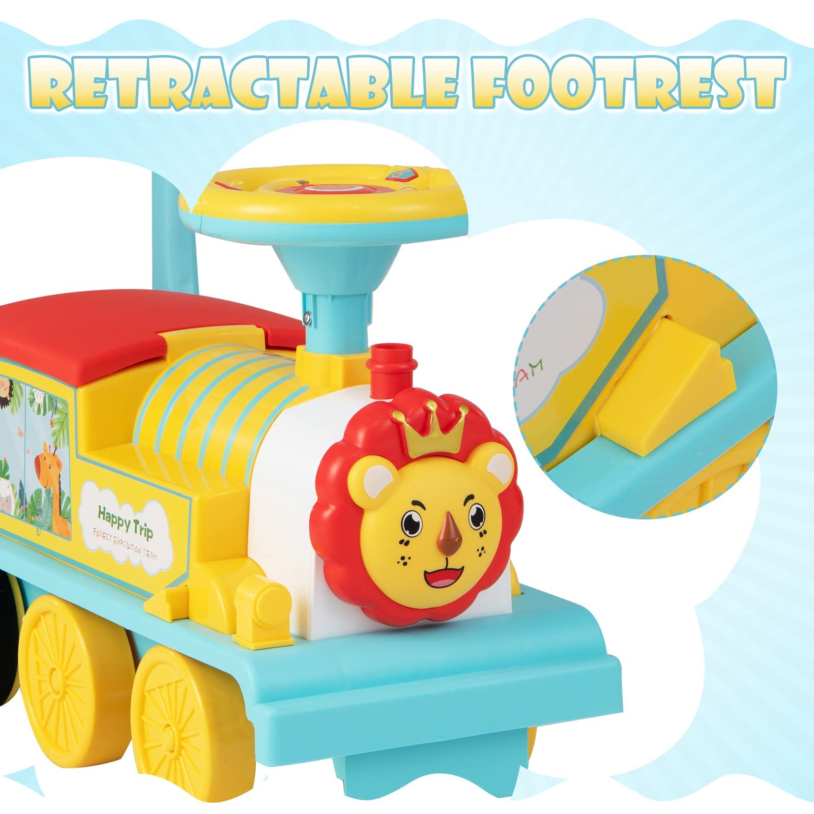 Kids Ride On Train with Track for Toddlers Boys Girls