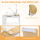 INFANS 3 in 1 Kids Art Table and Chair Set, Toddler Craft Play Wood Activity Desk with 2 Chairs Storage Canvas Bins