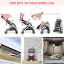 INFANS Lightweight Baby Stroller for 0-36 Month, Compact Stroller with One-Hand Fold, Travel Stroller for Airplane