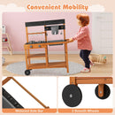 INFANS Mud Kitchen for Kids Outdoor, Wooden Toddler Play Kitchen with Cooking Accessories, Toy Playset for Backyard Garden