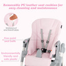INFANS Foldable High Chair for Babies & Toddlers with Multiple Adjustable Backrest, Footrest and Seat Height