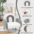 INFANS Kids Sofa, Toddler Armchair with Solid Wooden Frame Anti-Tipping Design Plush Fabric, Upholstered Children Chair
