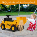 INFANS Licensed Caterpillar Ride on Dump Truck, 6V Cat Construction Car Electric Vehicle with Adjustable Dump Bed
