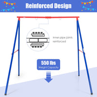 550lbs Heavy Duty Metal Swing Frame | Extra Large A-Frame Swing Stand for Kids and Adult Outdoor Backyard Playground INFANS
