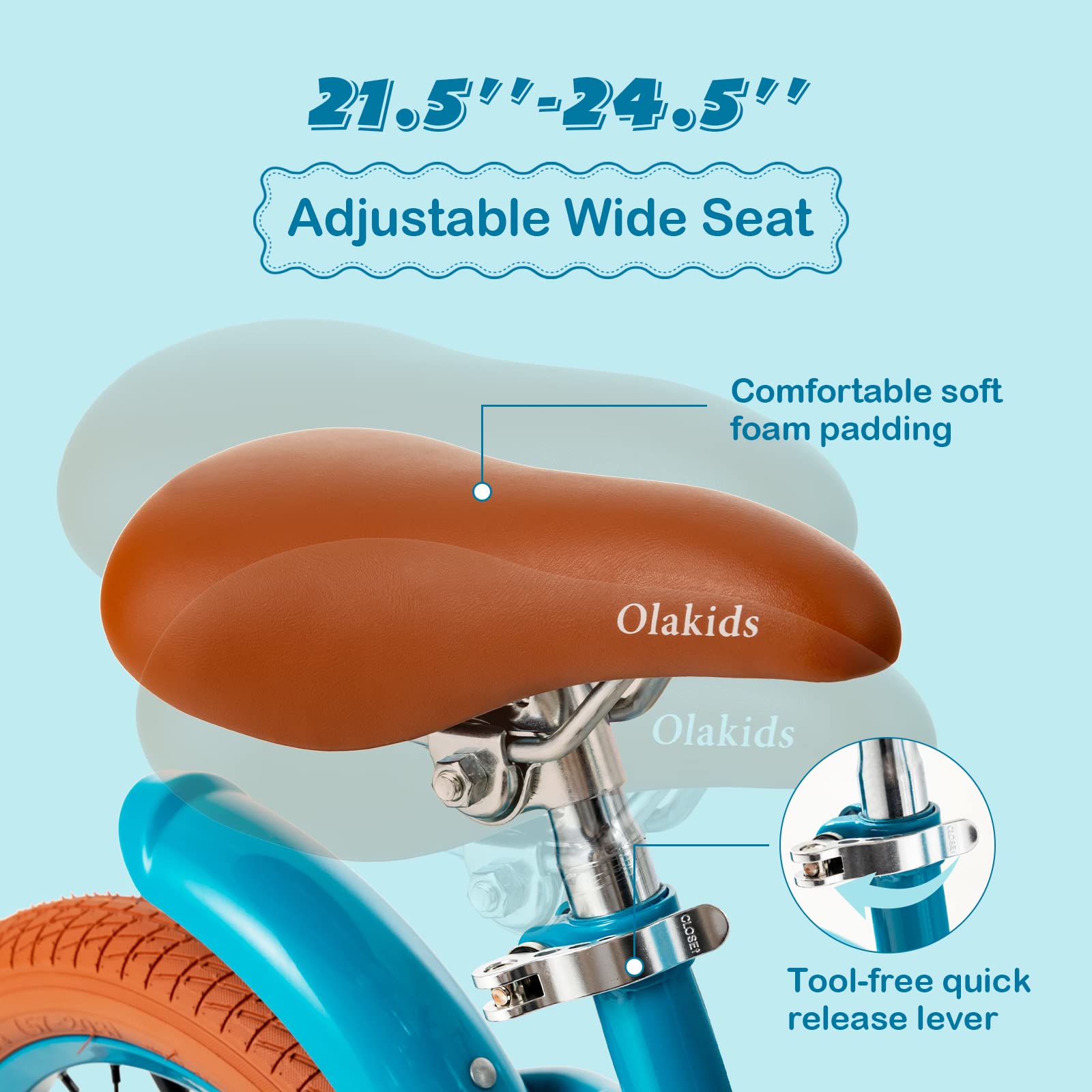 INFANS Kids Bike, 12 14 16 18 Inch Toddlers Bike with Removable Training Wheels, Children's Bicycle