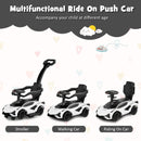 INFANS 3 in 1 Ride on Push Car, Licensed Lamborghini Baby Stroller Sliding Walking Car with Push Handle