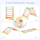 INFANS Pikler Triangle Set 7 in 1 Climbing Toys for Toddlers Foldable Baby Wood Montessori Jungle Gym