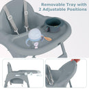 INFANS 4 in 1 Baby High Chair, Convertible Highchair for Babies and Toddlers, Infant Feeding Highchairs with Removable Tray Adjustable Footrest