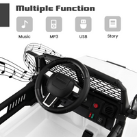 12V Electric Vehicle Car with Remote Control, Toddlers Battery Powered Toy with 2 Speeds, Spring Suspension INFANS