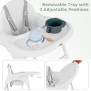 INFANS 4 in 1 Baby High Chair, Convertible Highchair for Babies and Toddlers, Infant Feeding Highchairs with Removable Tray Adjustable Footrest