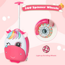 INFANS Kids Luggage, 16’’ Carry On Rolling Suitcase for Girls Boys with 2 Flashing Spinner Wheels INFANS