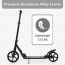INFANS Kick Scooter for Adults Teens, Big Wheels Foldable Scooter  Ages 10+ Kids Youth