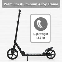 INFANS Kick Scooter for Adults Teens, Big Wheels Foldable Scooter  Ages 10+ Kids Youth
