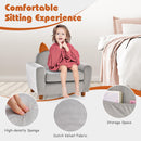 INFANS Kids Sofa, Children Armrest Chair with Sturdy Wood Construction and Dutch Velvet