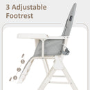 INFANS Baby High Chair, Quick Folding Portable Highchair for Babies and Toddlers with Adjustable Footrest Removable Dishwasher Tray PU Seat