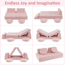 INFANS Modular Kids Play Couch, 6 PCS Toddler Creative Sectional Fort Building Sofa for Playroom, Bedroom
