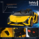 INFANS 12V Licensed Lamborghini Sian Kids Ride on Car with Parent Remote Control, Electric Toy Roadster Carbon Fiber Textured