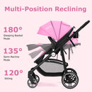 INFANS 2 in 1 Baby Stroller, High Landscape Infant Stroller, Foldable Pushchair