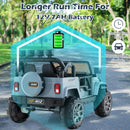 INFANS 2 Seater Ride on Truck, 12V Battery Powered Electric Vehicle for Kids with Remote Control, Power Display, LED Lights