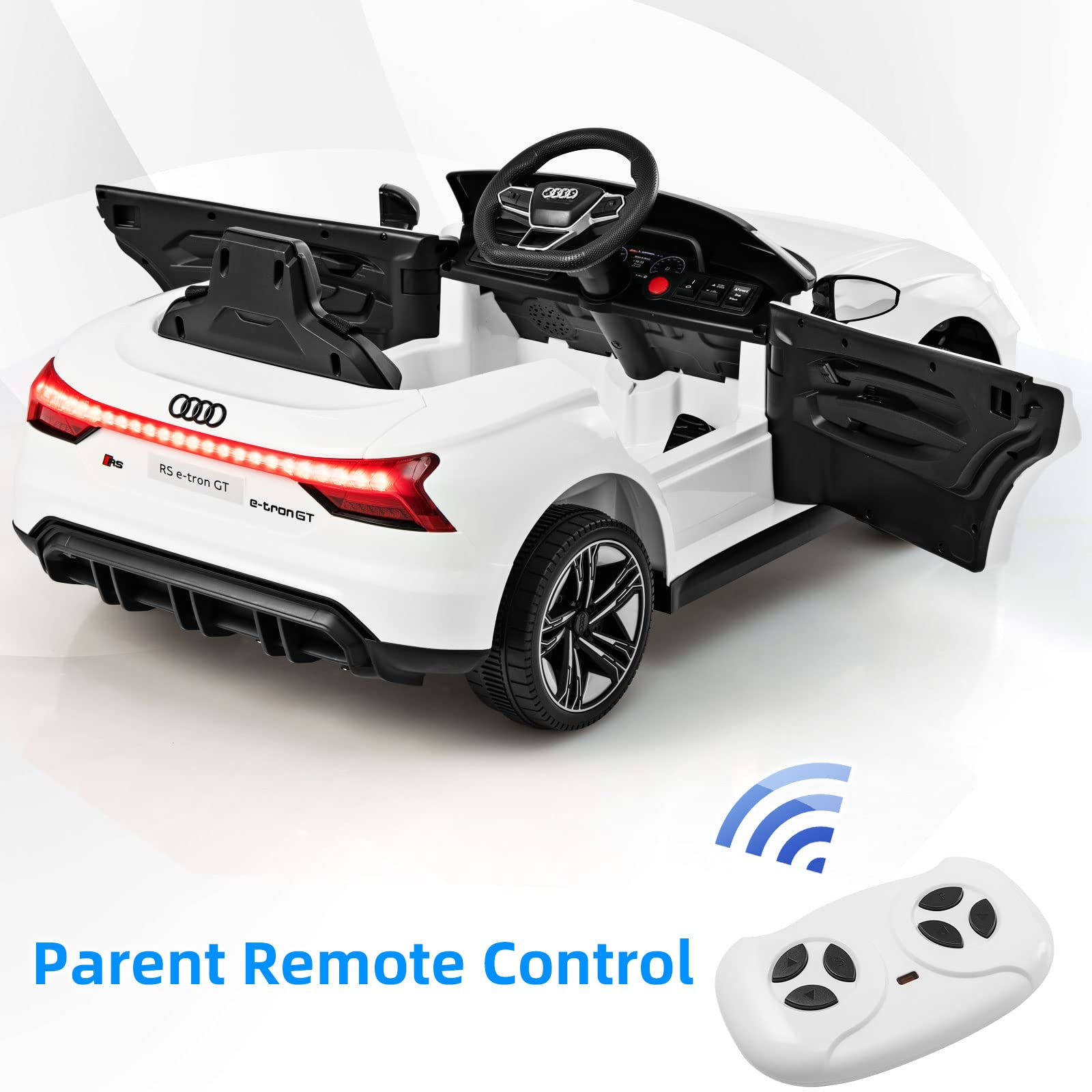 INFANS 12V Kids Ride On Car, Licensed Audi RS e-tron GT Electric Vehicle with Remote Control INFANS