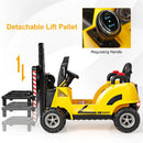 INFANS Ride on Forklift, 12V Kids Electric Vehicle Construction Truck with Liftable Fork and Pallet, Toddlers Battery Powered Car