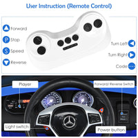 INFANS 12V Electric Kids Ride on Car, Licensed Mercedes Benz GLA45 Toy Car, Battery Powered Toy Vehicle