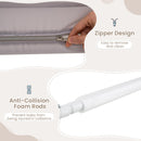INFANS Bed Rail for Toddlers, 59" Foldable Safety Baby Crib Rail Fit for Kids Twin, Extra Long Swing Down Bed Guardrail for Convertible Crib, Queen, Full, King Mattress Side Guard