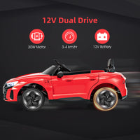 INFANS 12V Kids Ride On Car, Licensed Audi RS e-tron GT Electric Vehicle with Remote Control INFANS