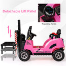 INFANS Ride on Forklift, 12V Kids Electric Vehicle Construction Truck with Liftable Fork and Pallet, Toddlers Battery Powered Car