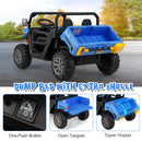 INFANS 2 Seater Ride on UTV, 12V Kids Electric Vehicle Dump Truck, Toddlers Battery Powered Car with Music