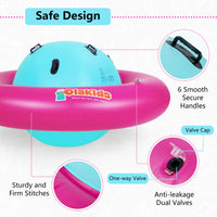 INFANS 8FT Inflatable Dome Rocker Bouncer, Outdoor Kids Giant Roll and Play Seesaw Rocker with 6 Secure Handles