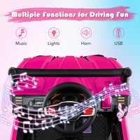 INFANS 12V Ride on Car UTV, Battery Powered Off-Road Kids Electric Vehicles with Remote Control, Music, Horn, MP3, Lights