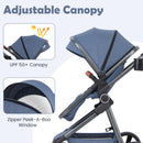 INFANS 2 in 1 Baby Stroller, Convertible Stroller, Foldable High Landscape Shock Absorption with Reversible Seat