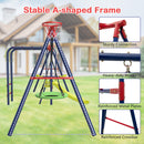 Outdoor A Frame Heavy Duty Metal Swing Stand with Monkey Bar for Kids