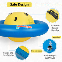 INFANS 8FT Inflatable Dome Rocker Bouncer, Outdoor Kids Giant Roll and Play Seesaw Rocker with 6 Secure Handles