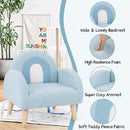 INFANS Kids Sofa, Toddler Armchair with Solid Wooden Frame Anti-Tipping Design Plush Fabric, Upholstered Children Chair