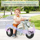 INFANS Ride on Push Car, Foot-to-Floor Sliding Car for Toddlers Kids Motorcycle with Bubble Maker, 3 Wheels Ride on Toys