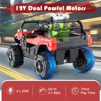 INFANS 12V Ride on Car UTV, Battery Powered Off-Road Kids Electric Vehicles with Remote Control, Music, Horn, MP3, Lights