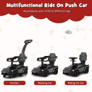 INFANS 3 in 1 Ride on Push Car, Licensed Lamborghini Baby Stroller Sliding Walking Car with Push Handle